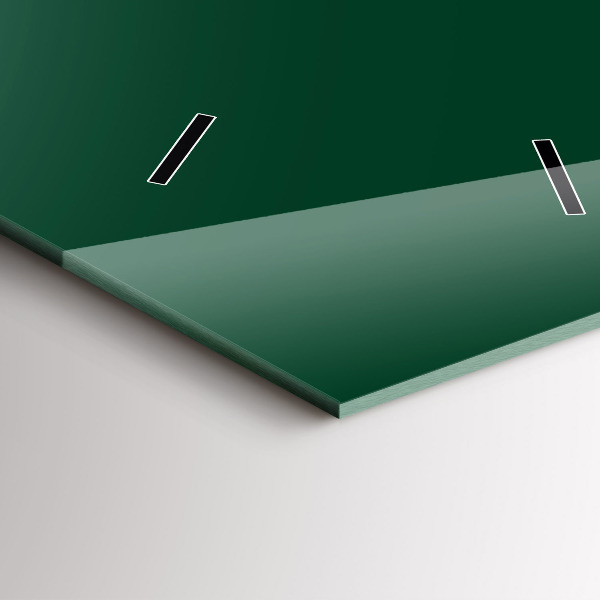 Ceas vertical de perete din sticlă Culoare verde sticla