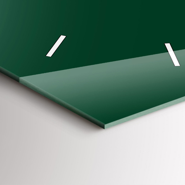 Ceas vertical de perete din sticlă Culoare verde sticla