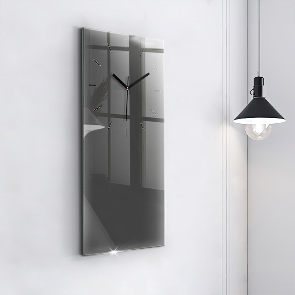 Ceas vertical de perete din sticlă Culoare gri