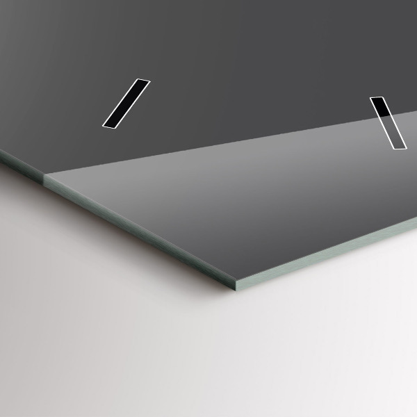 Ceas vertical de perete din sticlă Culoare gri