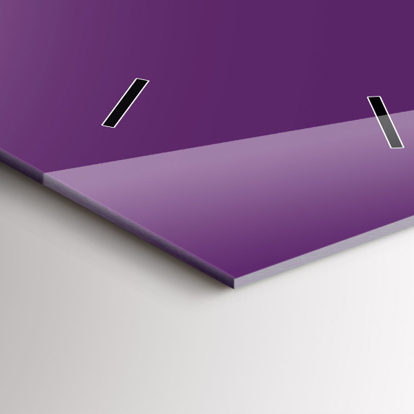 Ceas vertical de perete din sticlă Violet