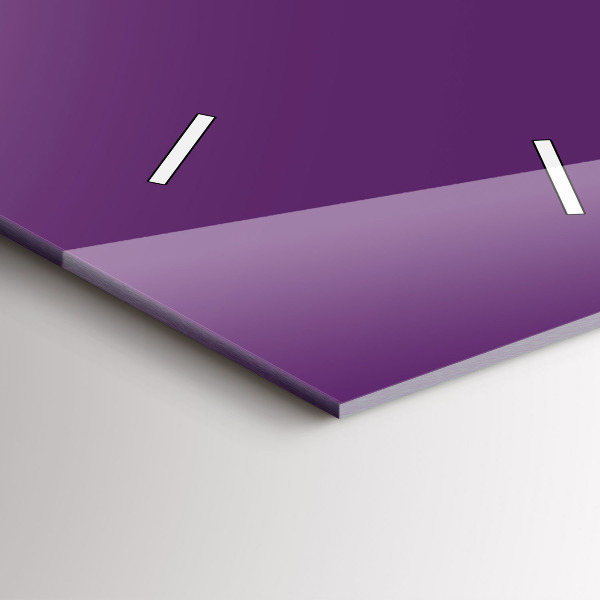 Ceas vertical de perete din sticlă Violet