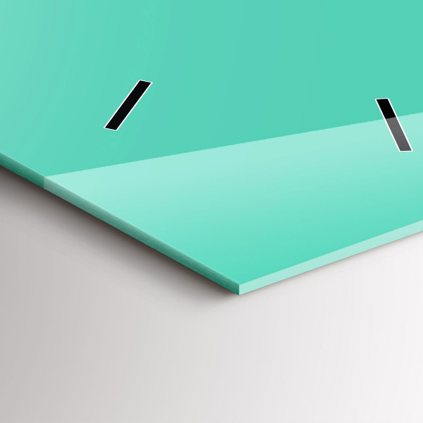 Ceas vertical de perete din sticlă Culoare turcoaz