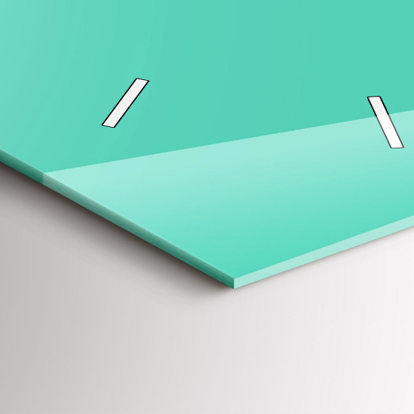 Ceas vertical de perete din sticlă Culoare turcoaz