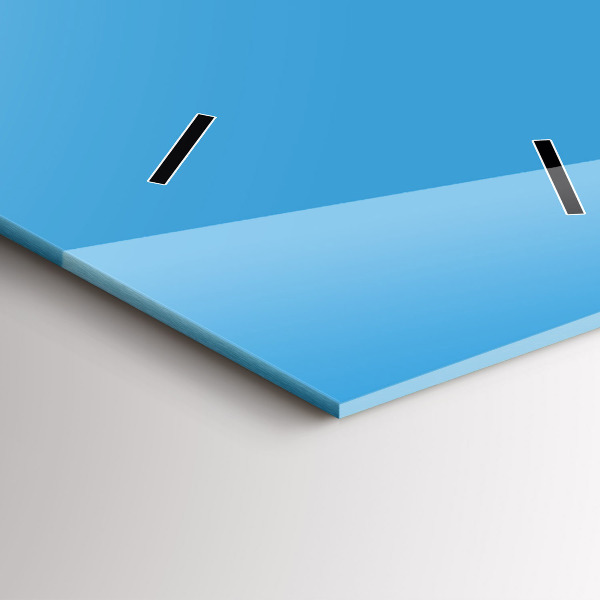 Ceas vertical de perete din sticlă Culoare albastru