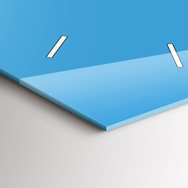 Ceas vertical de perete din sticlă Culoare albastru