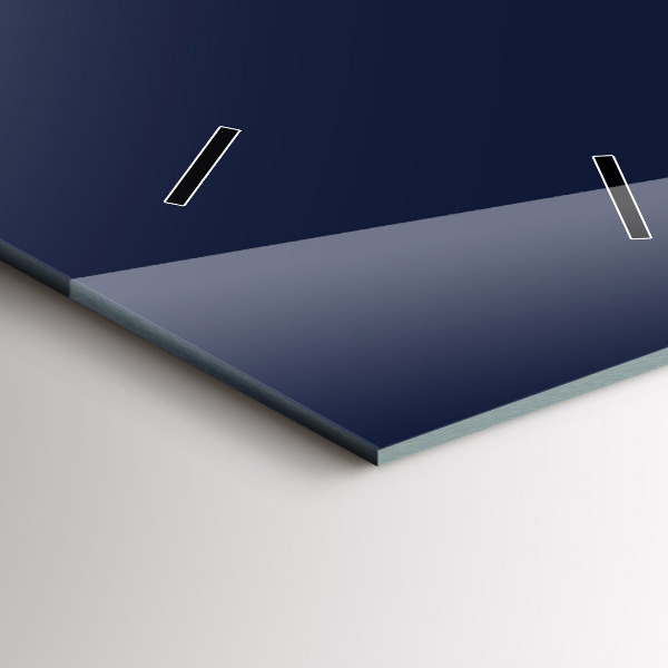 Ceas vertical de perete din sticlă Culoare bleumarin închis