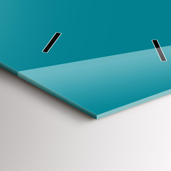 Ceas vertical de perete din sticlă Culoarea mării