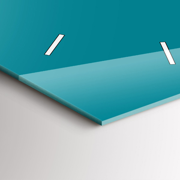 Ceas vertical de perete din sticlă Culoarea mării