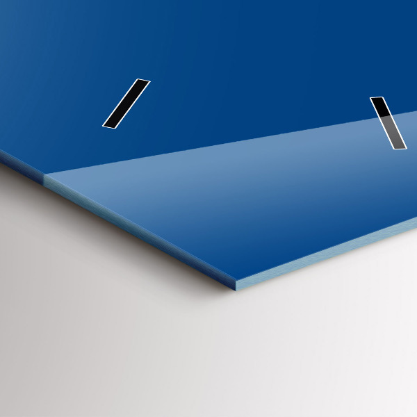 Ceas vertical de perete din sticlă Culoare albastru