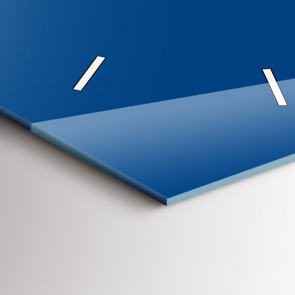 Ceas vertical de perete din sticlă Culoare albastru