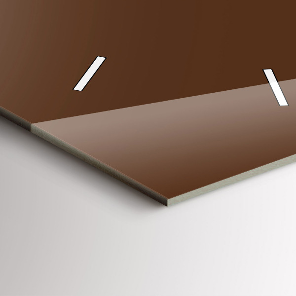 Ceas vertical de perete din sticlă Culoare maro