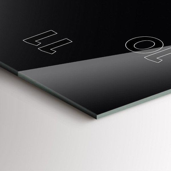 Ceas vertical de perete din sticlă Culoare: negru