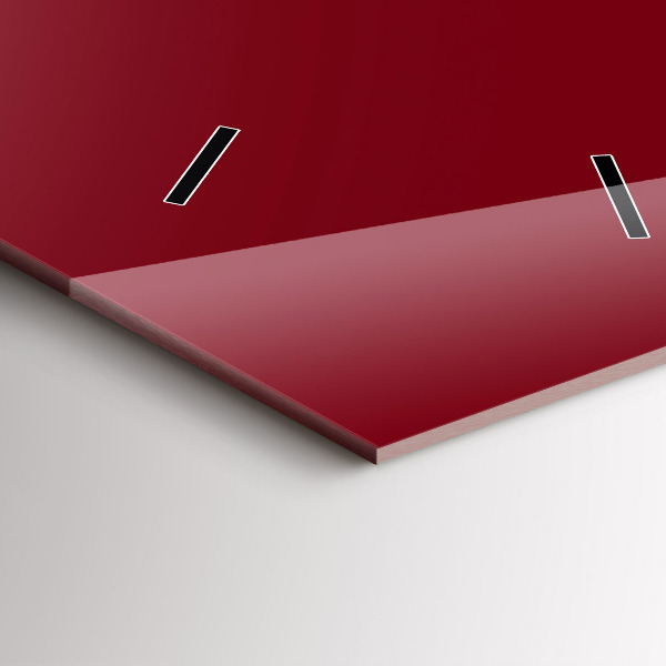 Ceas vertical de perete din sticlă Culoare visiniu