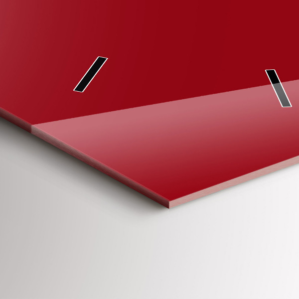 Ceas vertical de perete din sticlă Culoare roșu