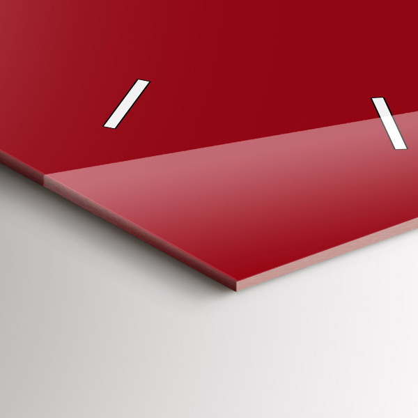 Ceas vertical de perete din sticlă Culoare roșu