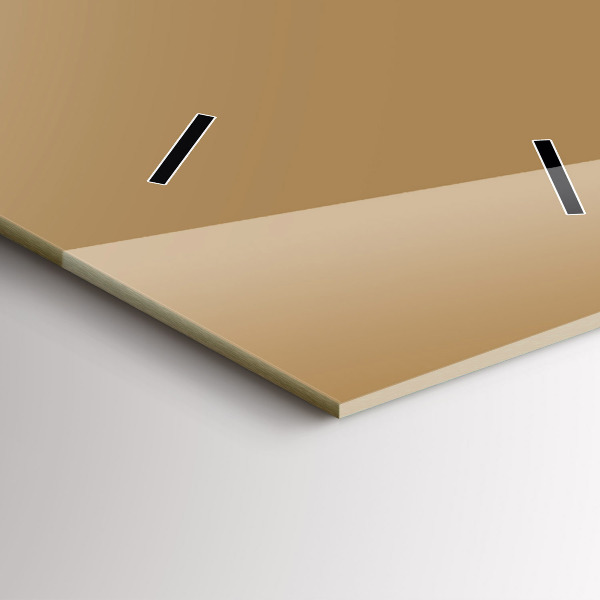 Ceas vertical de perete din sticlă Culoare bej închis