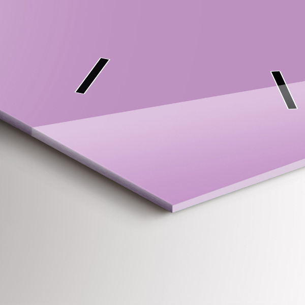 Ceas vertical de perete din sticlă Culoare liliac