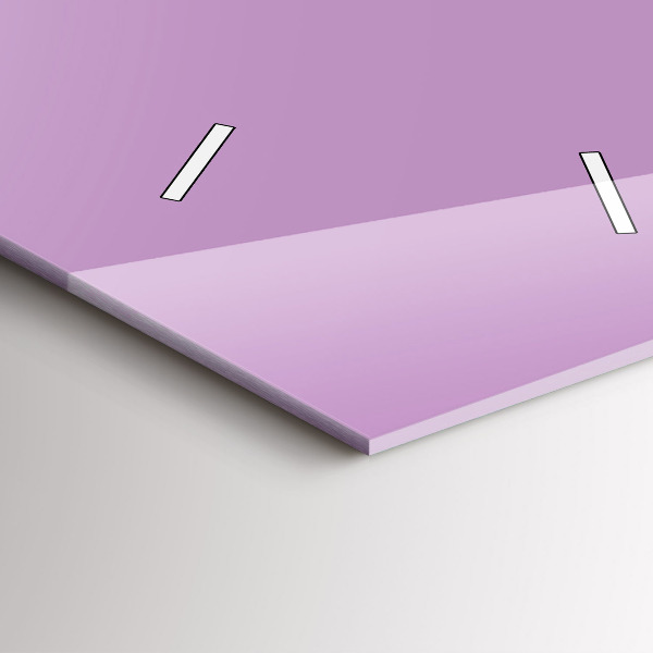 Ceas vertical de perete din sticlă Culoare liliac