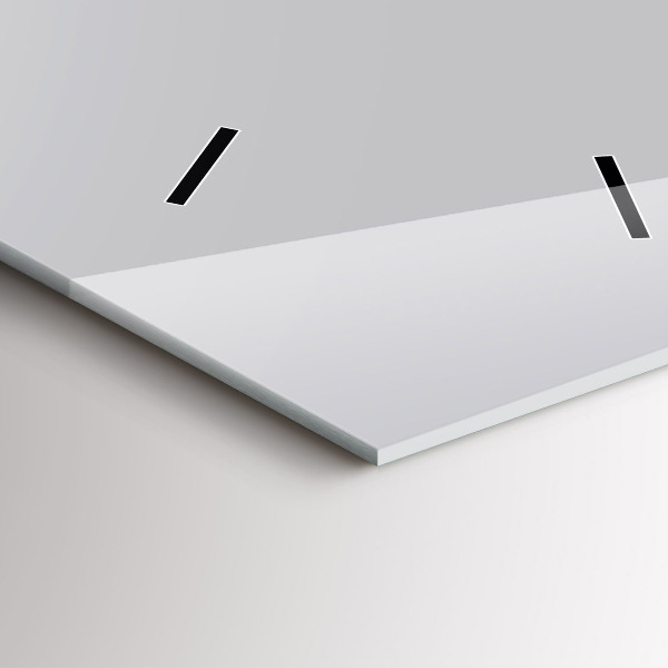 Ceas vertical de perete din sticlă Culoare gri deschis