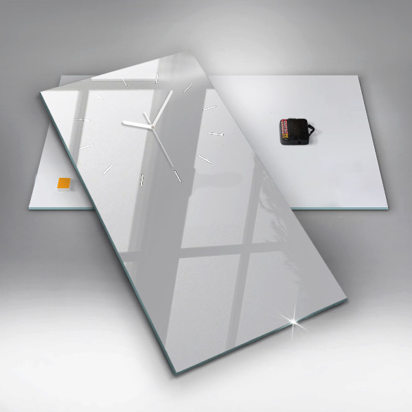 Ceas vertical de perete din sticlă Culoare gri deschis