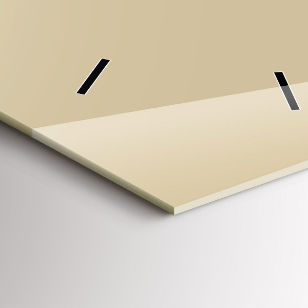 Ceas vertical de perete din sticlă Culoare bej