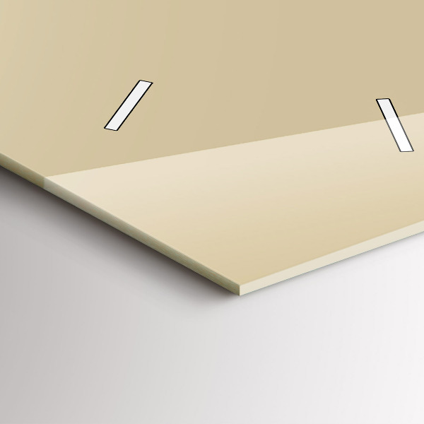 Ceas vertical de perete din sticlă Culoare bej