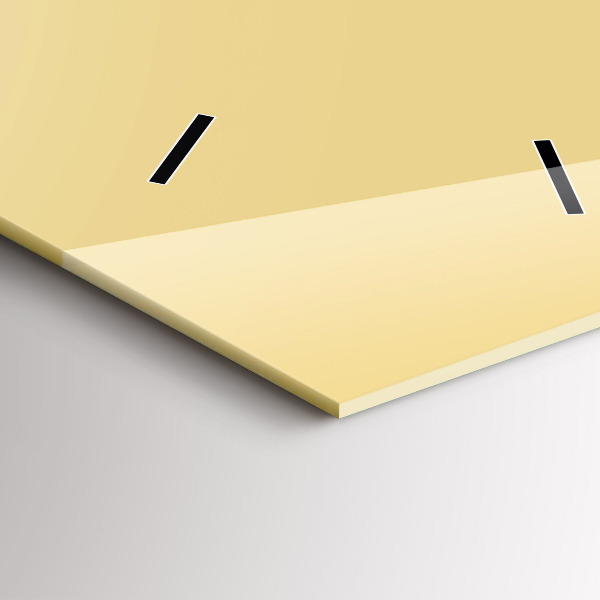 Ceas vertical de perete din sticlă Culoare crem