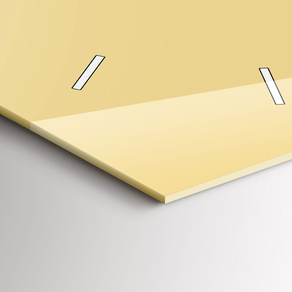 Ceas vertical de perete din sticlă Culoare crem