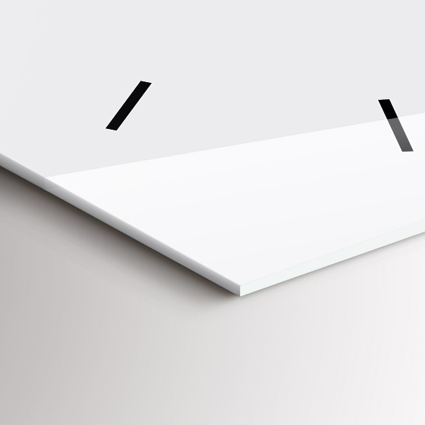 Ceas vertical de perete din sticlă Culoare alb închis