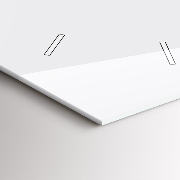 Ceas vertical de perete din sticlă Culoare alb închis