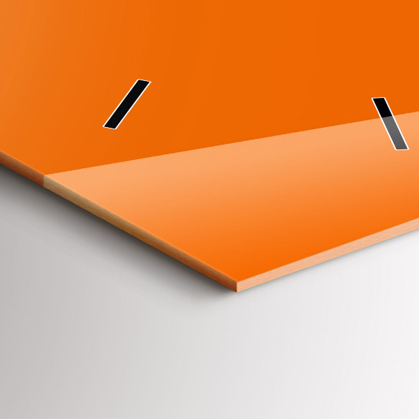 Ceas vertical de perete din sticlă Culoare portocalie