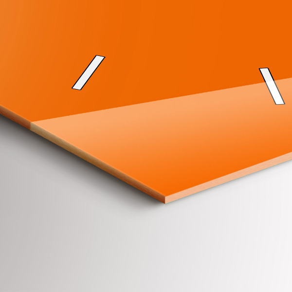 Ceas vertical de perete din sticlă Culoare portocalie