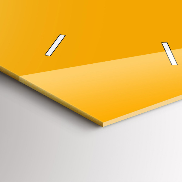 Ceas vertical de perete din sticlă Culoare: galben-auriu