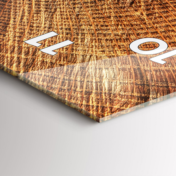 Ceas vertical de perete din sticlă Trunchi bătrân de copac