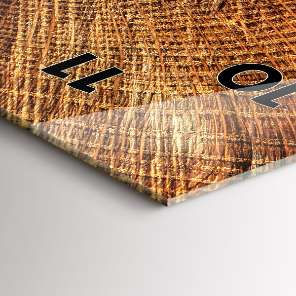 Ceas vertical de perete din sticlă Trunchi bătrân de copac