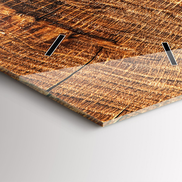 Ceas vertical de perete din sticlă Lemn decorativ