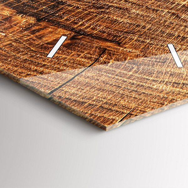 Ceas vertical de perete din sticlă Lemn decorativ