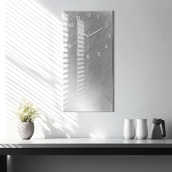 Ceas vertical de perete din sticlă Perete metalic