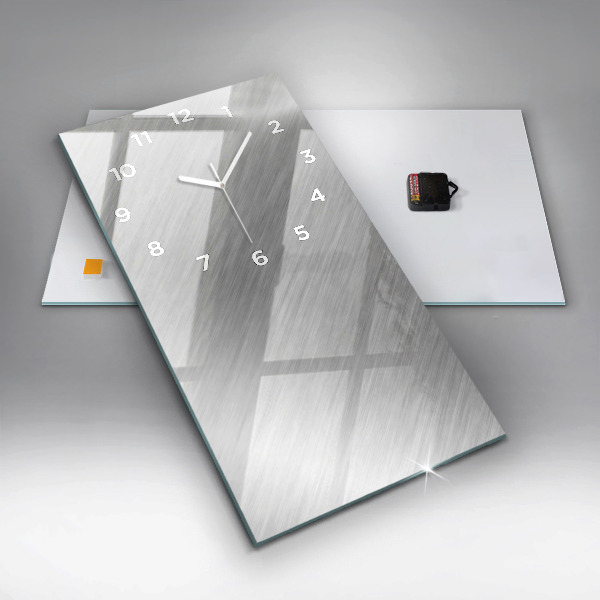Ceas vertical de perete din sticlă Perete metalic