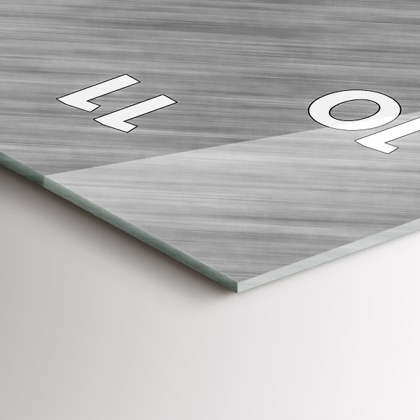 Ceas vertical de perete din sticlă Perete metalic