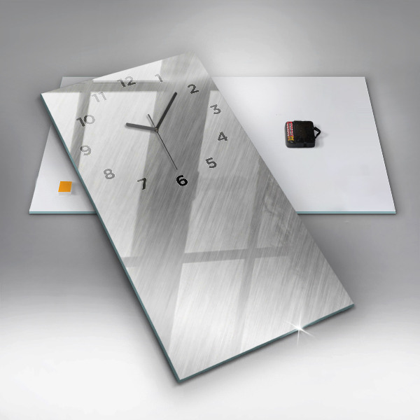 Ceas vertical de perete din sticlă Perete metalic