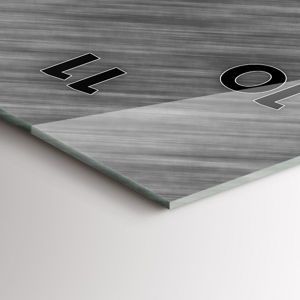 Ceas vertical de perete din sticlă Perete metalic