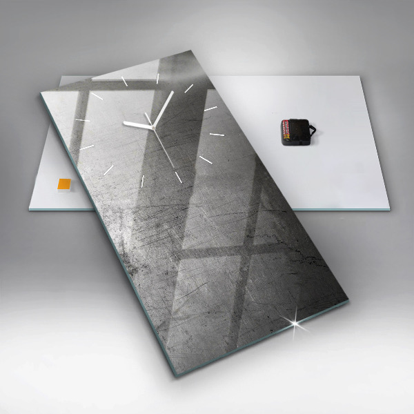 Ceas vertical de perete din sticlă Perete metalic