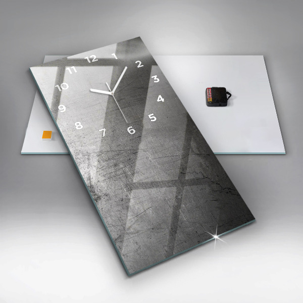 Ceas vertical de perete din sticlă Perete metalic