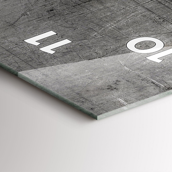 Ceas vertical de perete din sticlă Perete metalic