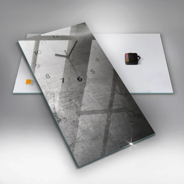 Ceas vertical de perete din sticlă Perete metalic