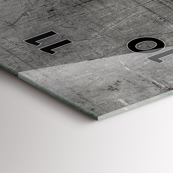 Ceas vertical de perete din sticlă Perete metalic