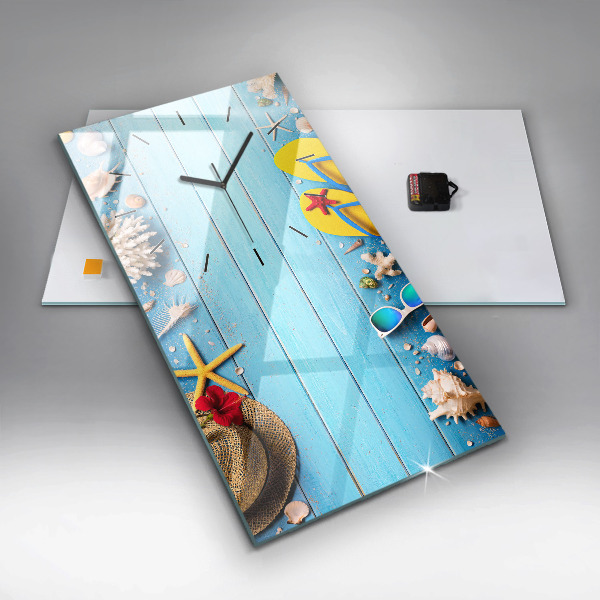 Ceas vertical de perete din sticlă Accesorii pentru plaja