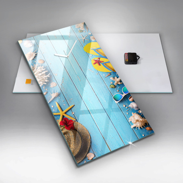 Ceas vertical de perete din sticlă Accesorii pentru plaja